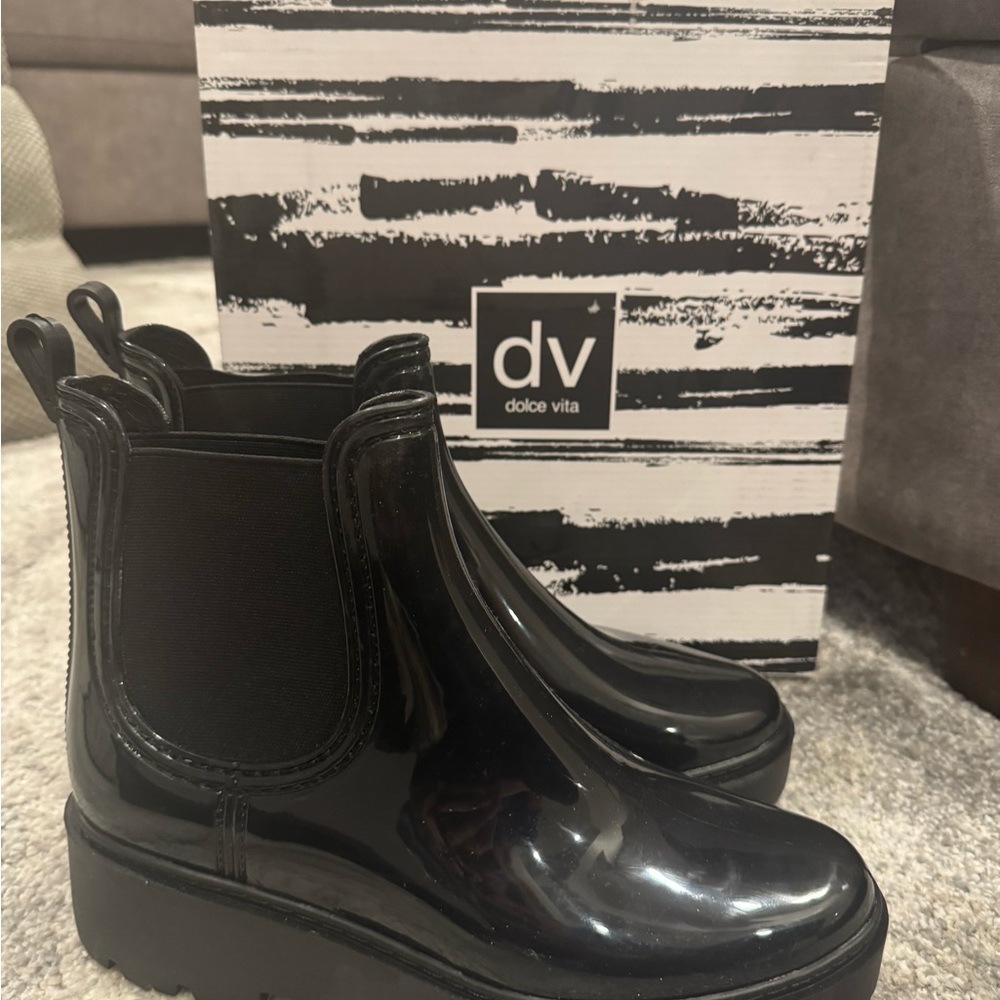 DV by Dolce Vita Glossy Black Boots